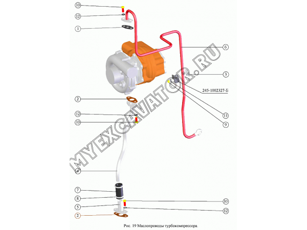 Маслопроводы турбокомпрессора ММЗ Д-260
