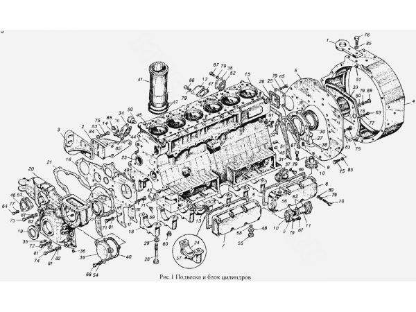 Подвеска и блок цилиндров. ММЗ Д-265