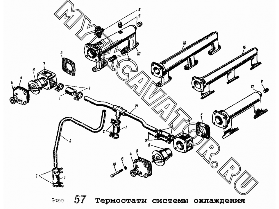 Схема охлаждения ямз 236 рисунок система