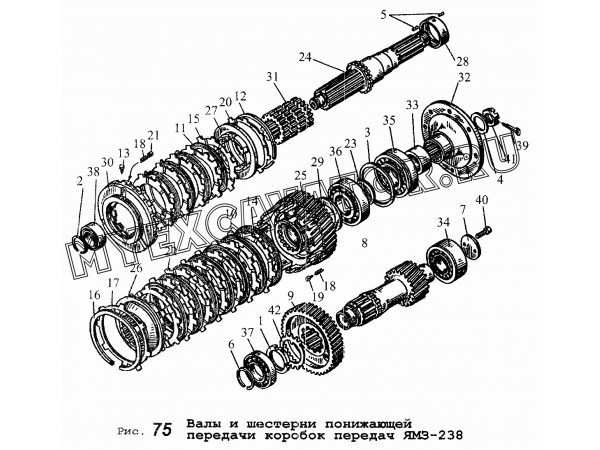 Кпп ямз 238вм схема