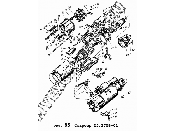 Стартер ст 25 для дизеля 6ч12 14 схема