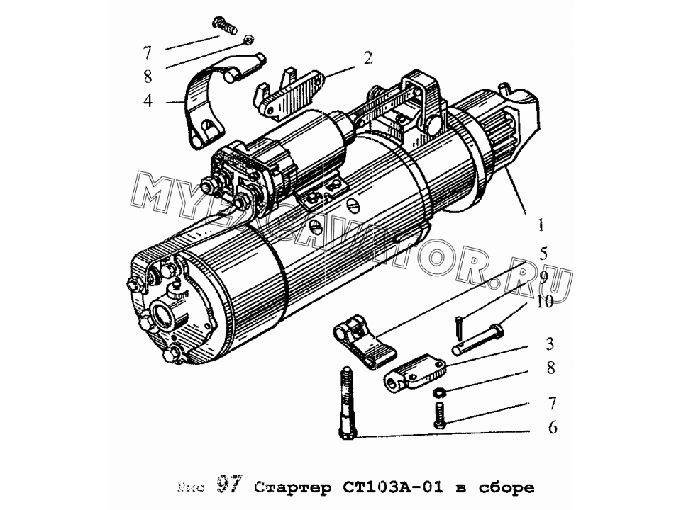 Стартер СТ103А-01 в сборе ЯМЗ 238