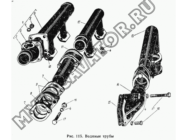 Водяные трубы ЯМЗ 240