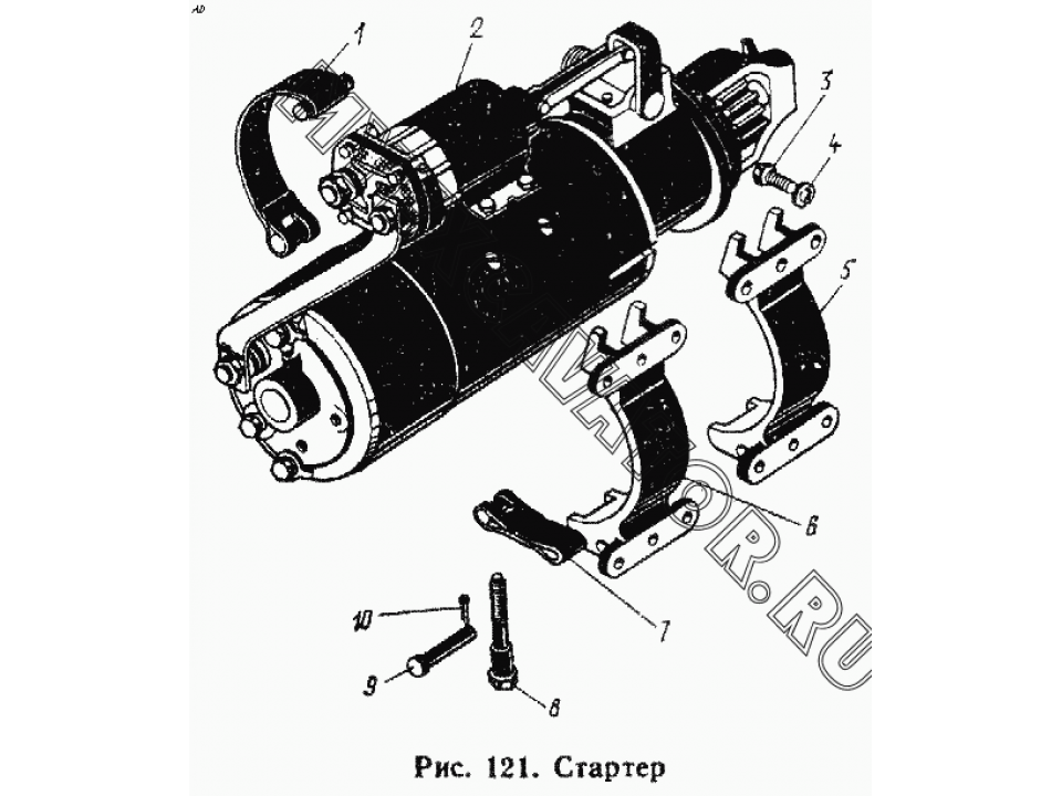 Крепление стартера ямз 236 нового образца
