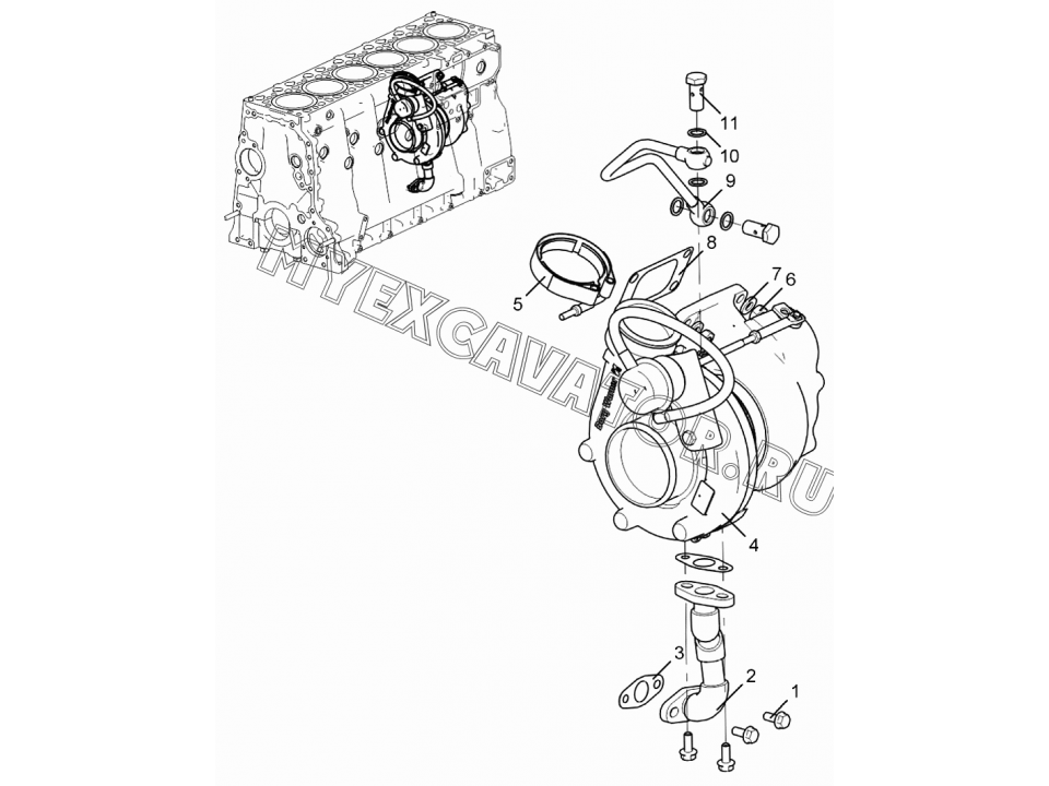 Турбокомпрессор (ТКР) (для двигателей ЯМЗ-53602-10, ЯМЗ-53622-10, ЯМЗ ...