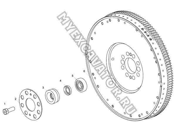 Установка маховика 6565.1005114 ЯМЗ 65654