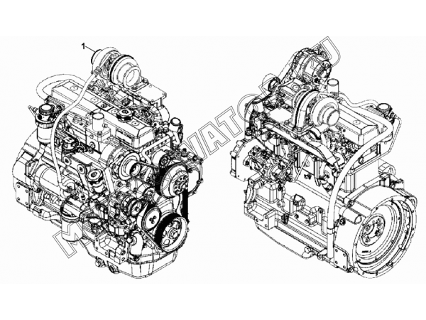 Двигатель/ENGINE, TIER-III, 4045HF280 (S/N: A19001-) G1-1-1 Hidromek HMK 102 B