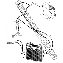 Масляный радиатор/COOLING SYSTEM, HYDRAULIC AND TRANSMISSION OIL (S/N: A19001-) H1-3-1 Hidromek HMK 102 B