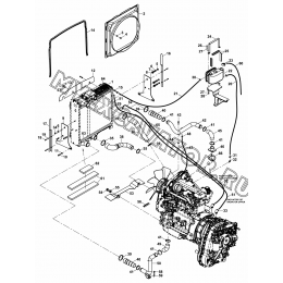 Система охлаждения/RADIATOR - OIL COOLER AND FITTINGS (S/N: A19001-) H1-1-1 Hidromek HMK 102 B