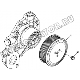 Шкив водяного насоса/WATER PUMP PULLEY, 4045HF280 (S/N: A19001-) G1-10-1 Hidromek HMK 102 B
