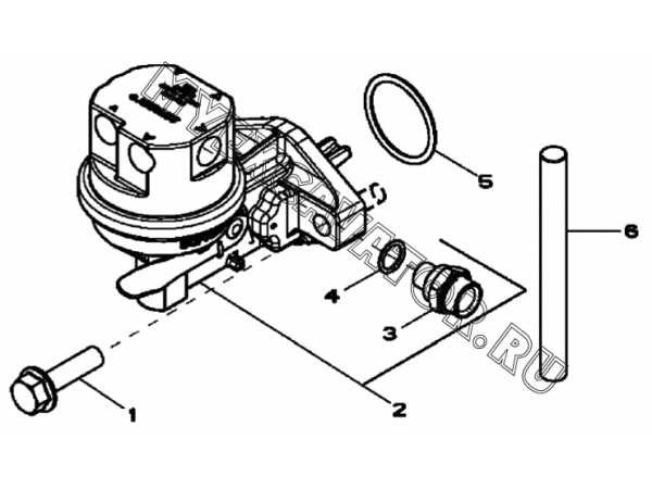 Насос топливоподкачивающий/FUEL TRANSFER PUMP, 4045HF280 (S/N: A19001-) G1-22-1 Hidromek HMK 102 B