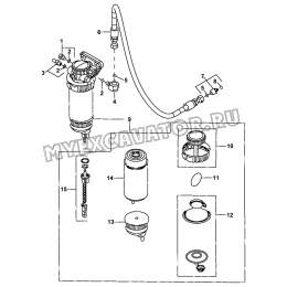 Топливный фильтр/PRIMARY FUEL FILTER, 4045HF280 (S/N: A19001-) G1-45-1 Hidromek HMK 102 B