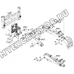 Экскаваторное оборудование/MOUNTINGS, BACKHOE COMPONENTS (S/N: A19001-) B4-1-1 Hidromek HMK 102 B