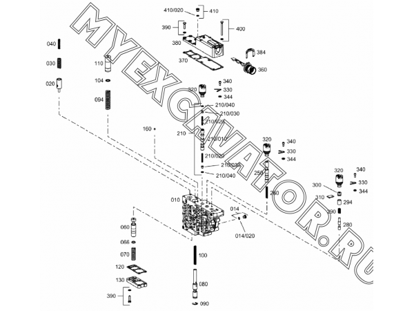 Механизм переключения передач/GEARSHIFT SYST. (S/N: A19001-) F3-16-1 Hidromek HMK 102 B