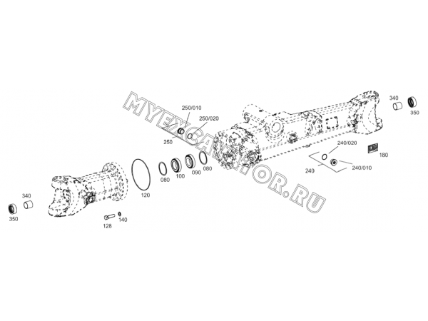 Детали переднего моста/AXLE BRACKET (S/N: A19001-) F1-5-1 Hidromek HMK 102 B