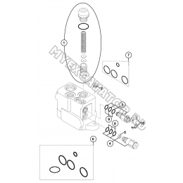 Гидросистема/BACKHOE CONTROL VALVE-INLET BLOCK (S/N: A19041-) E2-2-2-1-OP4 Hidromek HMK 102 B