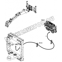 Гидросистема/CIRCUIT MOUNTING, HYDROCLAMP (S/N: A19001-) E1-5-3 Hidromek HMK 102 B