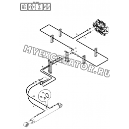 Гидросистема/CIRCUIT MOUNTING, RAM, BUCKET, NB (S/N: A19001-) E1-5-7 Hidromek HMK 102 B