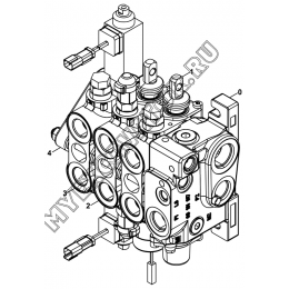 Гидросистема/LOADER CONTROL VALVE ELEMENTS (S/N: A19041-) E2-1-2-OP4 Hidromek HMK 102 B