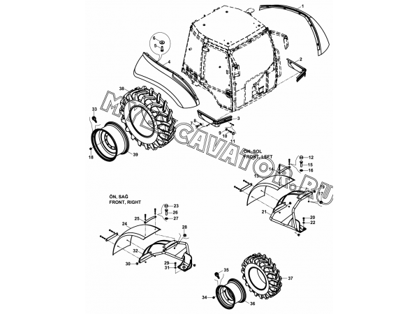 Колеса/WHEEL &amp; FENDERS (S/N: A19001-) B1-6-1 Hidromek HMK 102 B