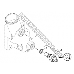 Датчик температуры/TEMPERATURE SWITCH, 4045HF280 (S/N: A19001-) G1-39-1 Hidromek HMK 102 B