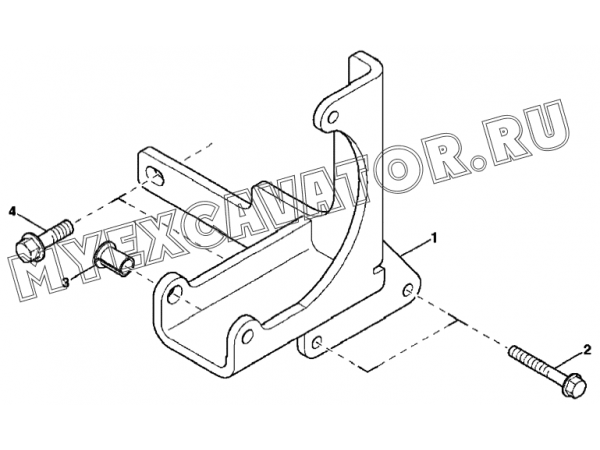 Кронштейн генератора/ALTERNATOR BRACKETS, 4045HF280 (S/N: A19001-) G1-37-1 Hidromek HMK 102 B