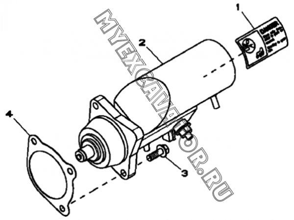 Стартер/STARTING MOTOR, 4045HF280 (S/N: A19001-) G1-18-1 Hidromek HMK 102 B