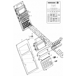 Предохранители и реле/FUSE BOX &amp; RELAYS AND LAYOUT (S/N: A19001-) C1-1-1/01 Hidromek HMK 102 B