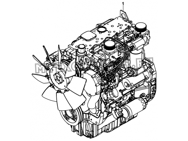 Двигатель/ENGINE, 1104D-44TA, TIER III (S/N: A80001-) G1-1-1 Hidromek HMK 102 S