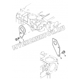 Кронштейны подъема двигателя/ENGINE LIFTING EYES, ENGINE 1104D-44TA / CA, 4TA (S/N: A80001-) G1-26-1 Hidromek HMK 102 S