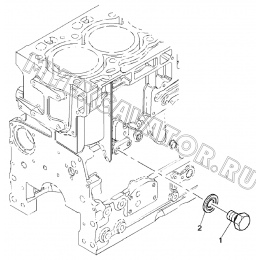 Заглушка/BLANKING PLUGS, ENGINE 1104D-44TA, TIER III (S/N: A80001-) G1-16-2 Hidromek HMK 102 S