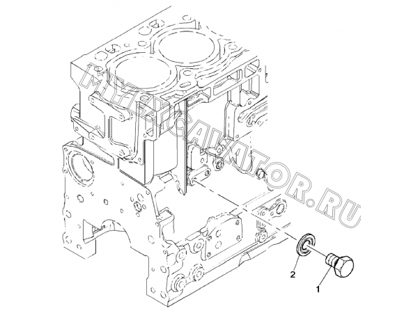 Заглушка/BLANKING PLUGS, ENGINE 1104D-44TA, TIER III (S/N: A80001-) G1-16-2 Hidromek HMK 102 S