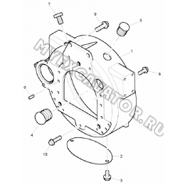 Картер маховика/FLYWHEEL HOUSING, ENGINE 1104D-44TA, TIER III (S/N: A80001-) G1-4-2 Hidromek HMK 102 S