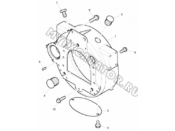 Картер маховика/FLYWHEEL HOUSING, ENGINE 1104D-44TA, TIER III (S/N: A80001-) G1-4-2 Hidromek HMK 102 S