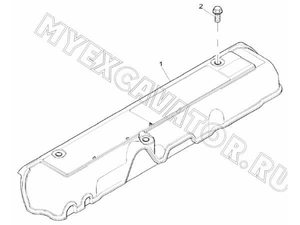 Крышка ГБЦ/CYLINDER HEAD COVER, ENGINE 1104D-44TA, TIER III (S/N: A80001-) G1-8-2 Hidromek HMK 102 S