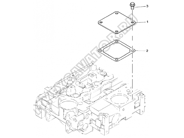 Крышка/BLANKING PLATES, ENGINE 1104D-44TA, TIER III (S/N: A80001-) G1-21-1 Hidromek HMK 102 S