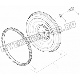 Маховик/FLYWHEEL &amp; STARTER RING, ENGINE 1104D-44TA, TIER III (S/N: A80001-) G1-4-1 Hidromek HMK 102 S