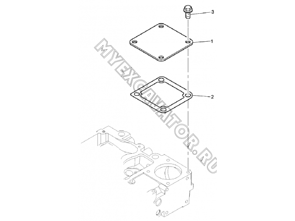 Крышка/INDUCTION MANIFOLD, ENGINE 1104D-44TA, TIER III (S/N: A80001-) G1-20-1 Hidromek HMK 102 S