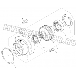 Привод оборудования/DRIVE ADAPTOR, ENGINE 1104D-44TA, TIER III (S/N: A80001-) G1-16-1 Hidromek HMK 102 S