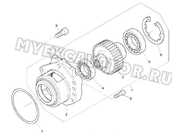 Привод оборудования/DRIVE ADAPTOR, ENGINE 1104D-44TA, TIER III (S/N: A80001-) G1-16-1 Hidromek HMK 102 S