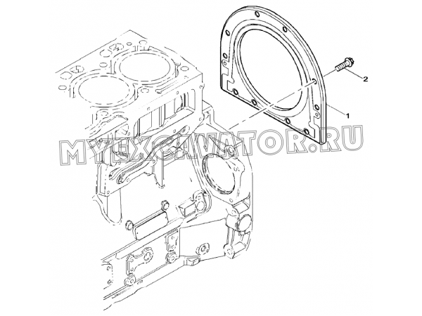 Сальник задний/REAR END OIL SEAL, ENGINE 1104D-44TA, TIER III (S/N: A80001-) G1-2-5 Hidromek HMK 102 S