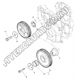 Шестерни/TIMING CASE, ENGINE 1104D-44TA, TIER III (S/N: A80001-) G1-15-2 Hidromek HMK 102 S