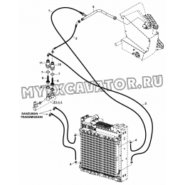 Масляный радиатор/COOLING SYSTEM, HYDRAULIC AND TRANSMISSION OIL (S/N: A80001-) H1-3-1 Hidromek HMK 102 S