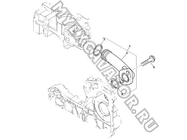 Трубопровод/PIPES, ENGINE 1104D-44TA, TIER III (S/N: A80001-) G1-12-2 Hidromek HMK 102 S