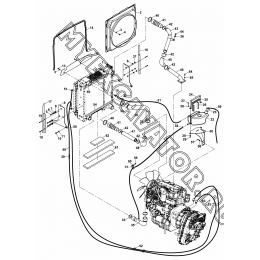 Система охлаждения/RADIATOR - OIL COOLER AND FITTINGS (S/N: A80001-) H1-1-1 Hidromek HMK 102 S