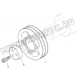 Шкив/FRONT END DRIVE INPUT, ENGINE 1104D-44TA, TIER III (S/N: A80001-) G1-11-1 Hidromek HMK 102 S