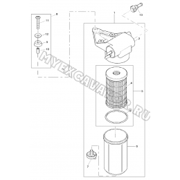 Топливный насос/LIFT PUMP, ENGINE 1104D-44TA / CA, 4TA (S/N: A80001-) G1-23-1 Hidromek HMK 102 S