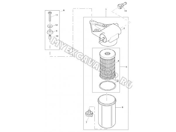 Топливный насос/LIFT PUMP, ENGINE 1104D-44TA / CA, 4TA (S/N: A80001-) G1-23-1 Hidromek HMK 102 S