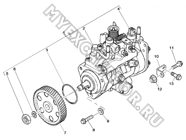 Топливный насос/FUEL INJECTION PUMP, ENGINE 1104D-44TA, TIER III (S/N: A80001-) G1-3-1 Hidromek HMK 102 S