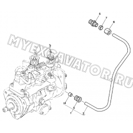 Топливный трубопровод/BOOST CONTROL PIPE, ENGINE 1104D-44TA / CA, 4TA (S/N: A80001-) G1-24-1 Hidromek HMK 102 S